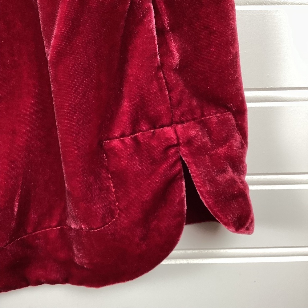 Anthropologie NWT Melody Velvet Tunic Dress Size  XXSP RED - Picture 8 of 10